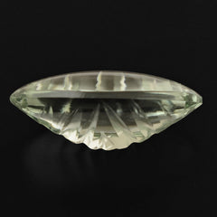 GREEN AMETHYST BUFFTOP CONCAVE BACK MARQUISE 20X12MM 9.11 Cts.