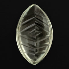 GREEN AMETHYST BUFFTOP CONCAVE BACK MARQUISE 20X12MM 9.11 Cts.