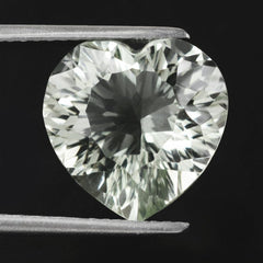 GREEN AMETHYST CONCAVE CUT HEARTS 12MM 5.60 Cts.