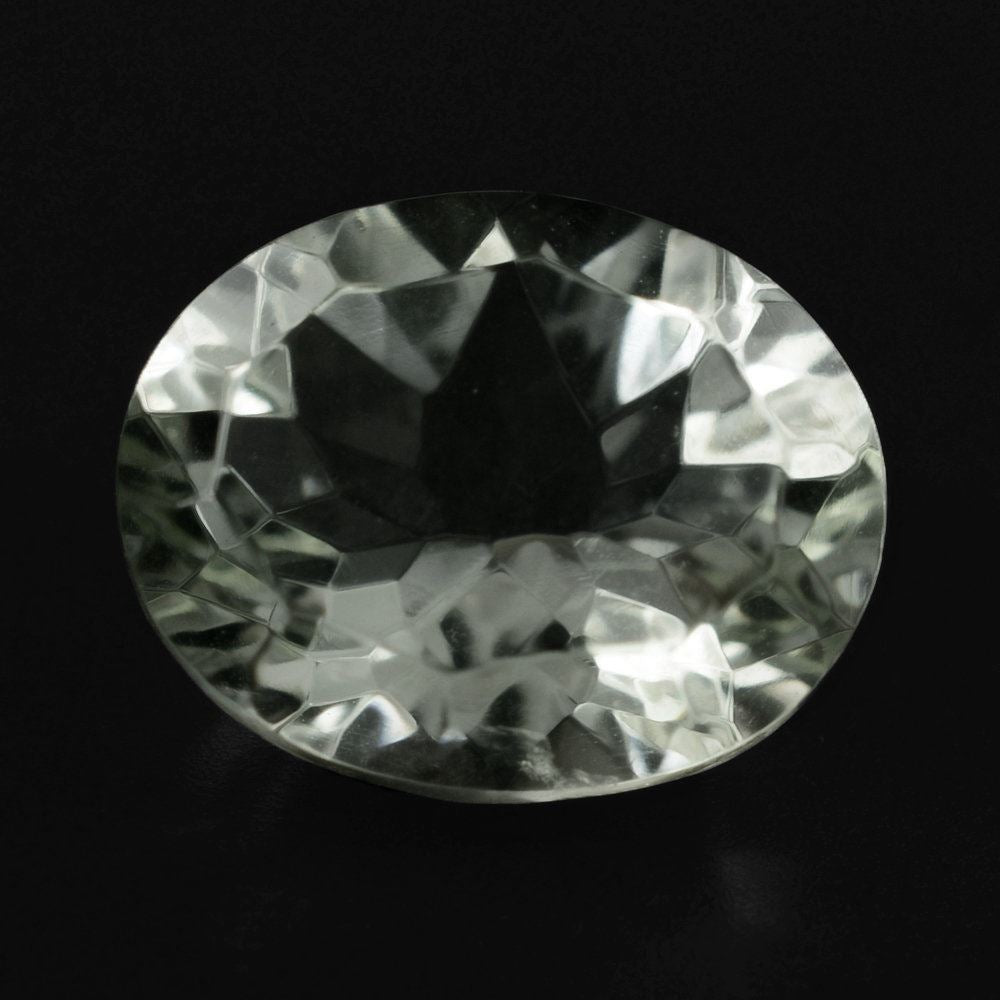 GREEN AMETHYST CONCAVE CUT OVAL 10X8MM 2.60 Cts.