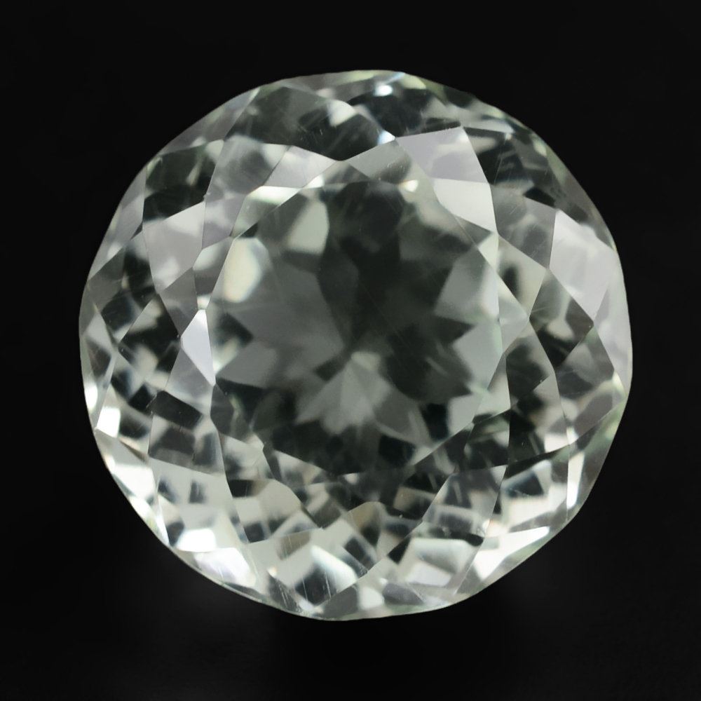 GREEN AMETHYST PORTUGUESE CUT ROUND 12MM 7.32 Cts.