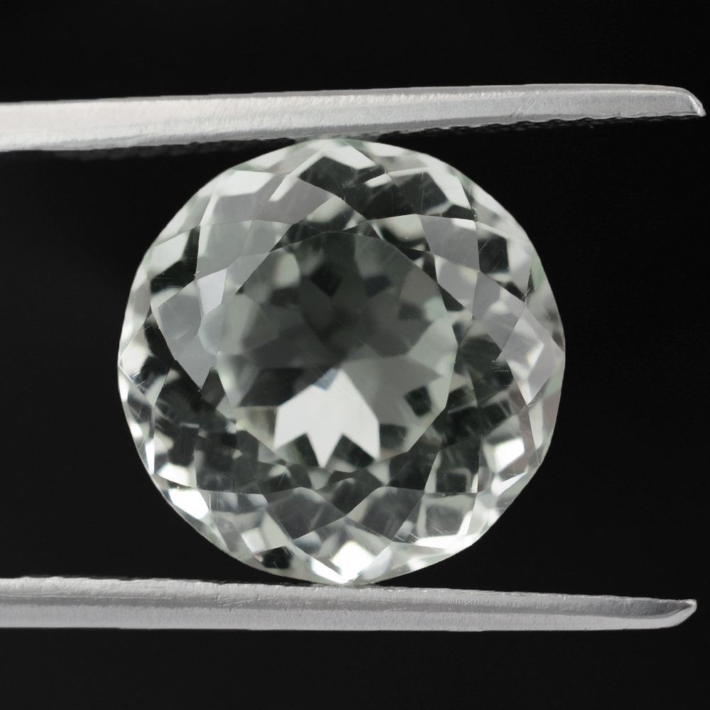 GREEN AMETHYST PORTUGUESE CUT ROUND 12MM 7.32 Cts.