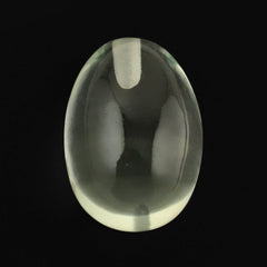 GREEN AMETHYST PLAIN EGGS (HALF DRILL) 10X7MM 2.02 Cts.