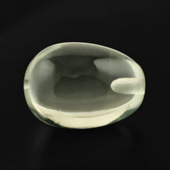 GREEN AMETHYST PLAIN EGGS (HALF DRILL) 10X7MM 2.02 Cts.