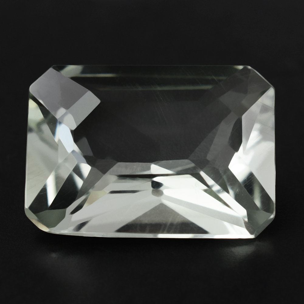 GREEN AMETHYST OCTAGON RADIANT CUT WITH OCTAGON TABLE (DES#1) (C-1/CLEAN) 14X10MM 6.36 Cts.