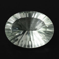 GREEN AMETHYST CONCAVE CUT OVAL 16X12MM 7.65 Cts.