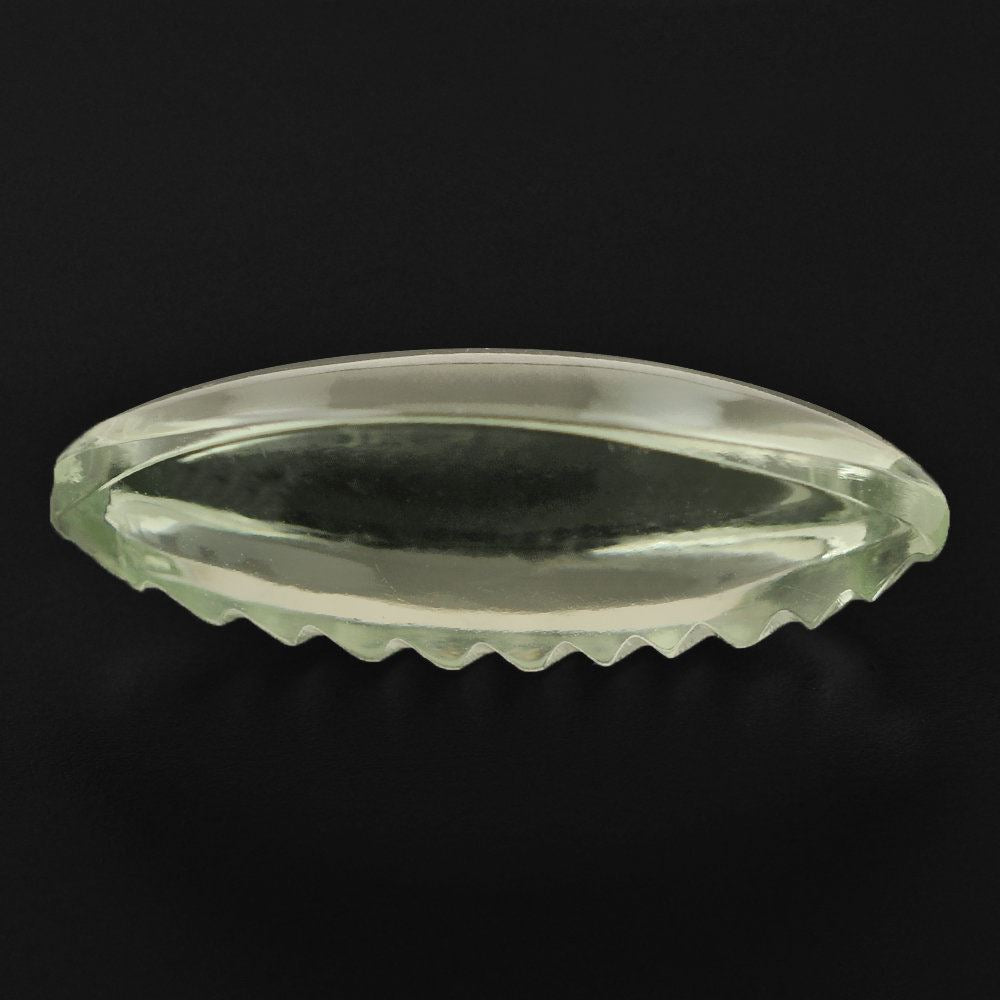 GREEN AMETHYST BUFFTOP ZIP CUT BACK MARQUISE 20X12MM 11.09 Cts.