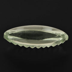 GREEN AMETHYST BUFFTOP ZIP CUT BACK MARQUISE 20X12MM 11.09 Cts.