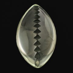 GREEN AMETHYST BUFFTOP ZIP CUT BACK MARQUISE 20X12MM 11.09 Cts.