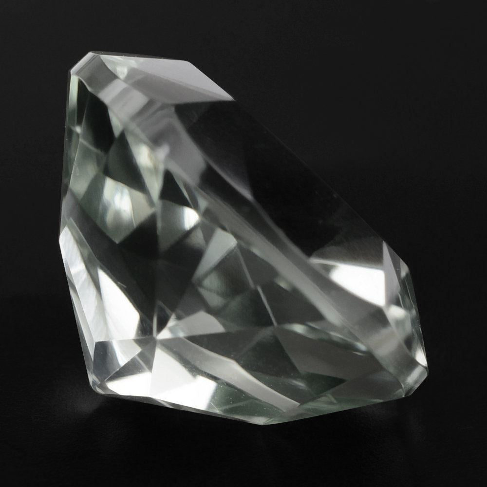 GREEN AMETHYST PENTAGON ROUND WITH STAR CUT BACK 15MM 11.05 Cts.