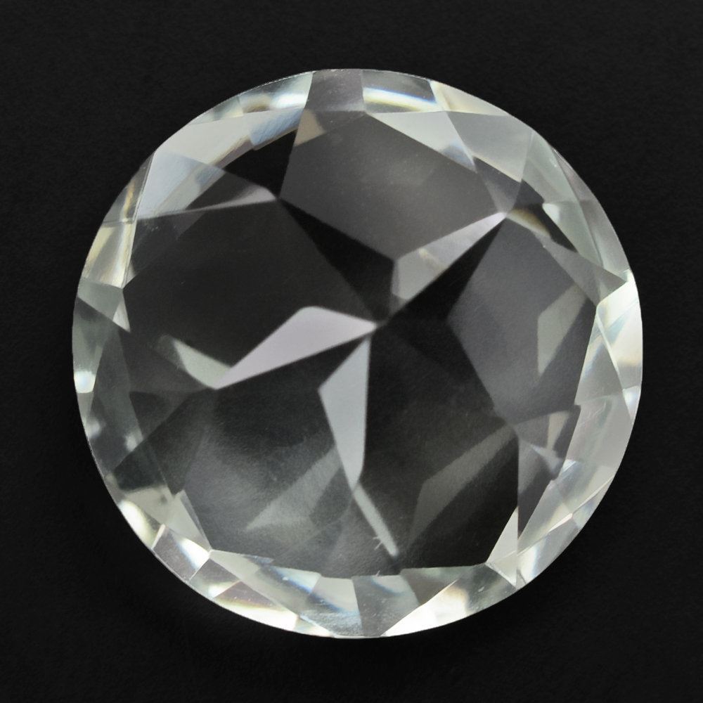 GREEN AMETHYST PENTAGON ROUND WITH STAR CUT BACK 15MM 11.05 Cts.