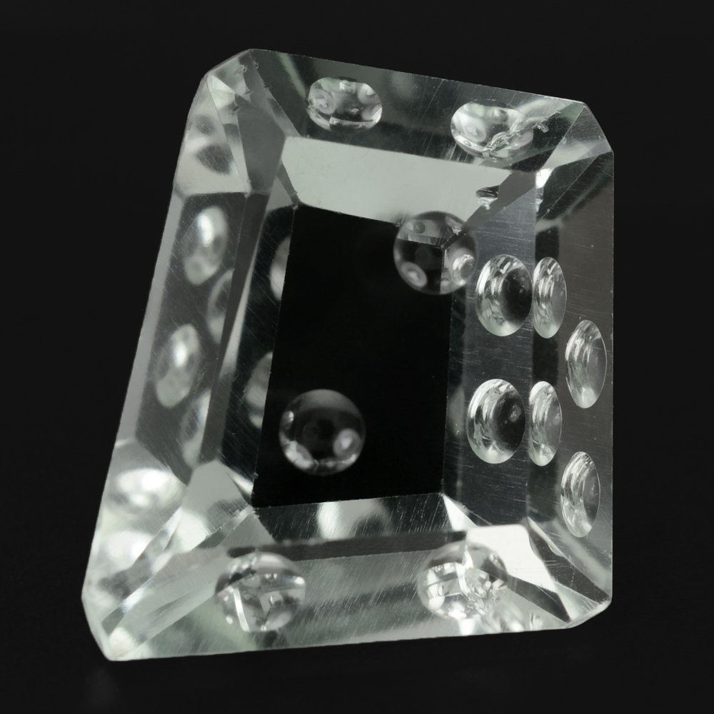 GREEN AMETHYST CHEESE CUT 18X15.50 - 15X12MM 13.71 Cts.