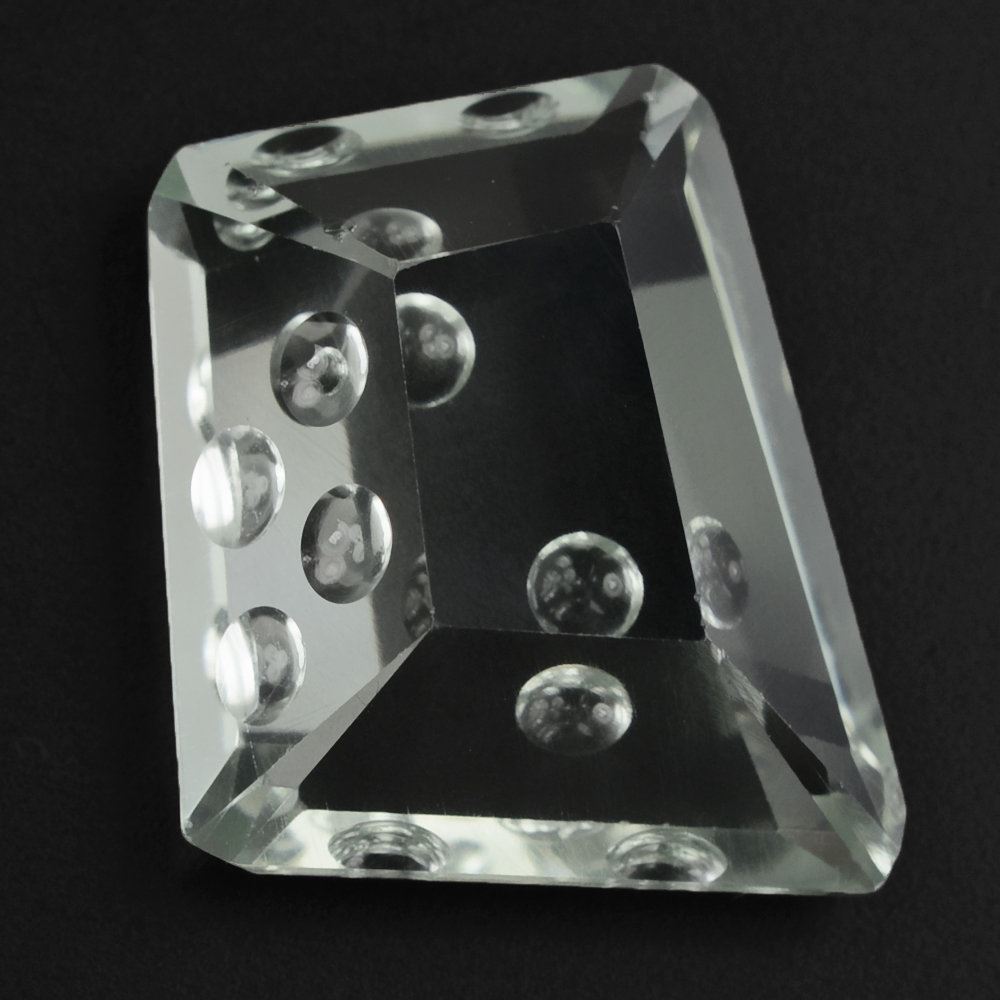 GREEN AMETHYST CHEESE CUT 18X15.50 - 15X12MM 13.71 Cts.