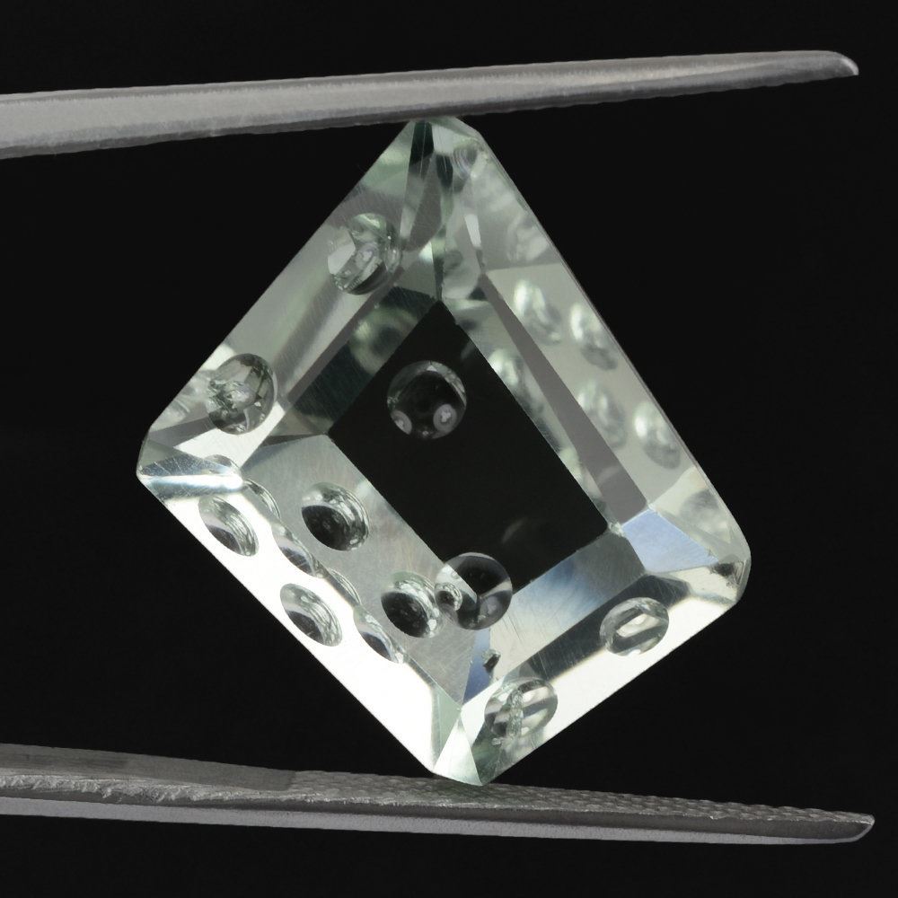 GREEN AMETHYST CHEESE CUT 18X15.50 - 15X12MM 13.71 Cts.