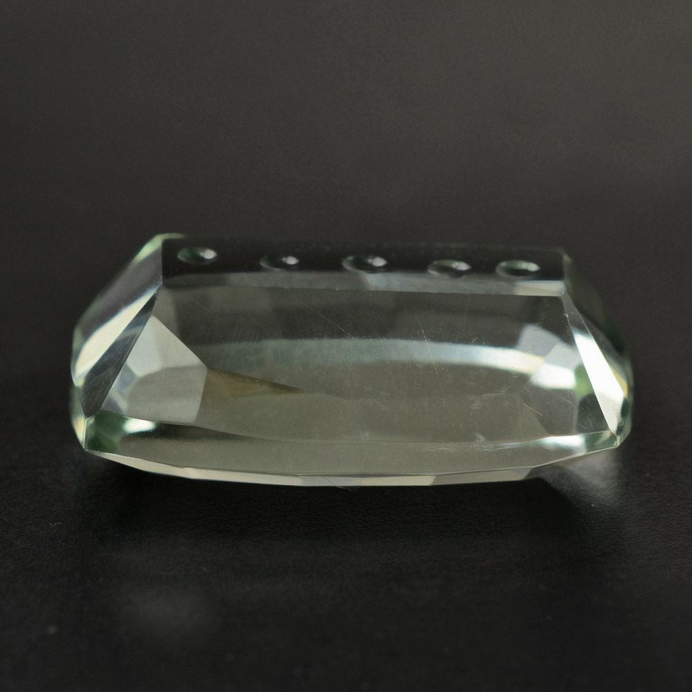 GREEN AMETHYST BUBBLE LINE CUSHION 16X10MM 7.28 Cts.