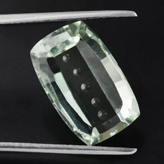 GREEN AMETHYST BUBBLE LINE CUSHION 16X10MM 7.28 Cts.