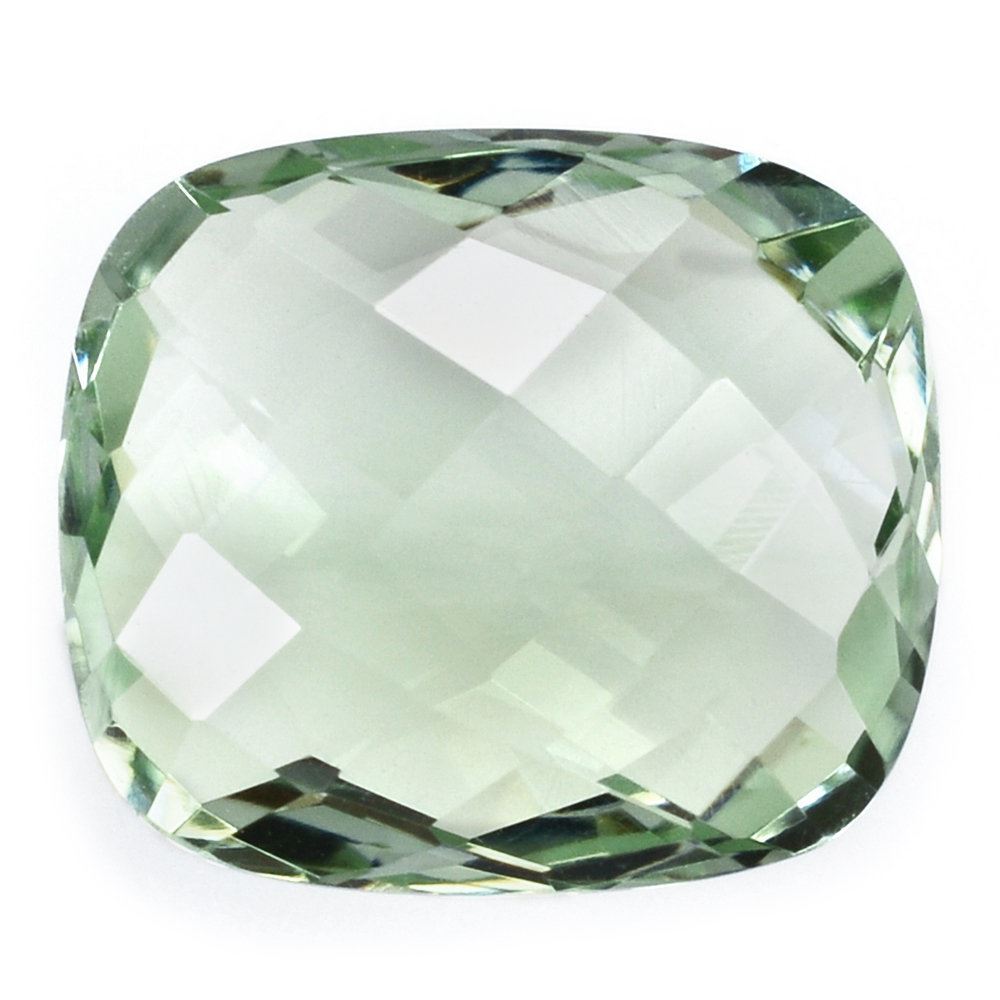 GREEN AMETHYST BRIOLETTE CUSHION 16X14MM 11.15 Cts.