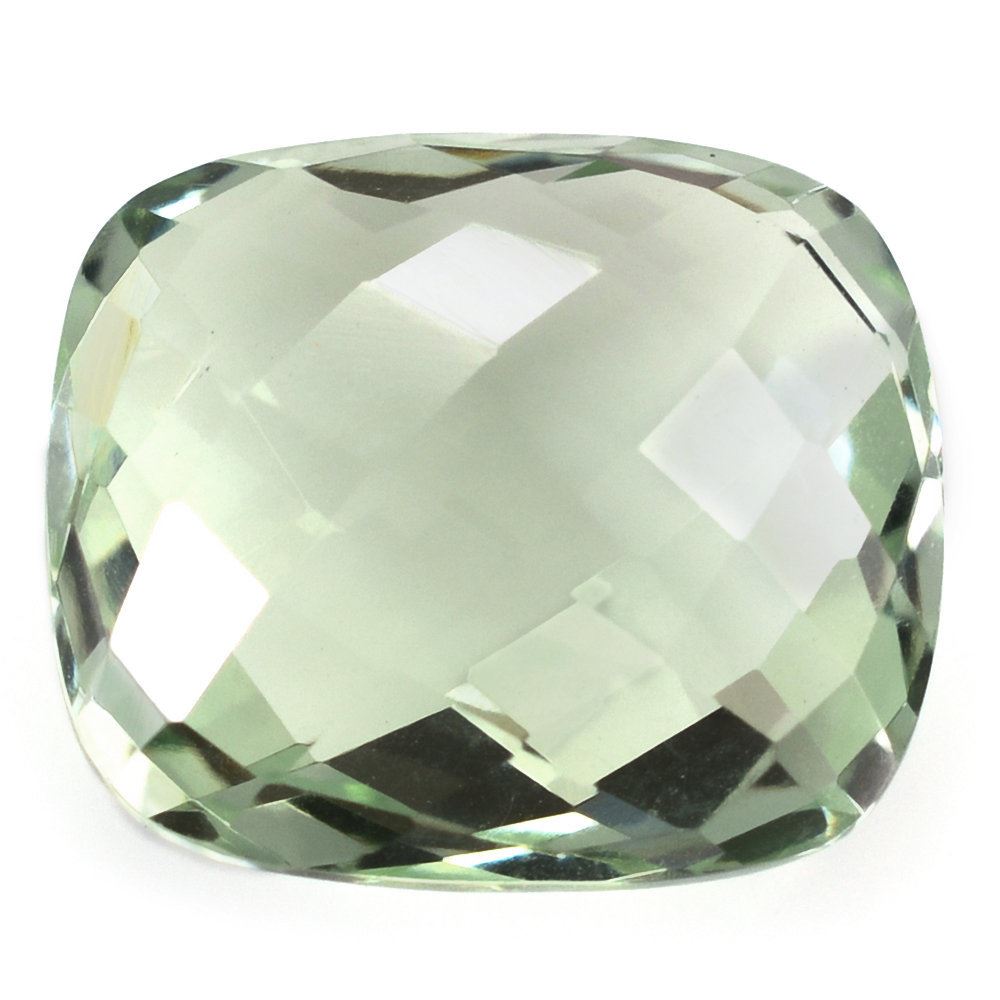GREEN AMETHYST BRIOLETTE CUSHION 16X14MM 11.31 Cts.