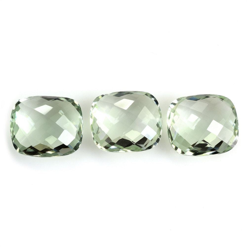 GREEN AMETHYST BRIOLETTE CUSHION 16X14MM 11.31 Cts.