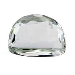 GREEN AMETHYST IRREGULAR FACETED OVAL CAB (HIGH DOME) 10.50X6MM 3.52 Cts.