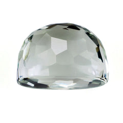 GREEN AMETHYST IRREGULAR FACETED OVAL CAB (HIGH DOME) 10.50X6MM 3.52 Cts.
