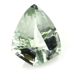 GREEN AMETHYST FACETED SHIELD 16X13MM 8.20 Cts.