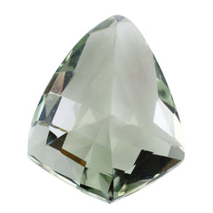 GREEN AMETHYST FACETED SHIELD 16X13MM 8.20 Cts.