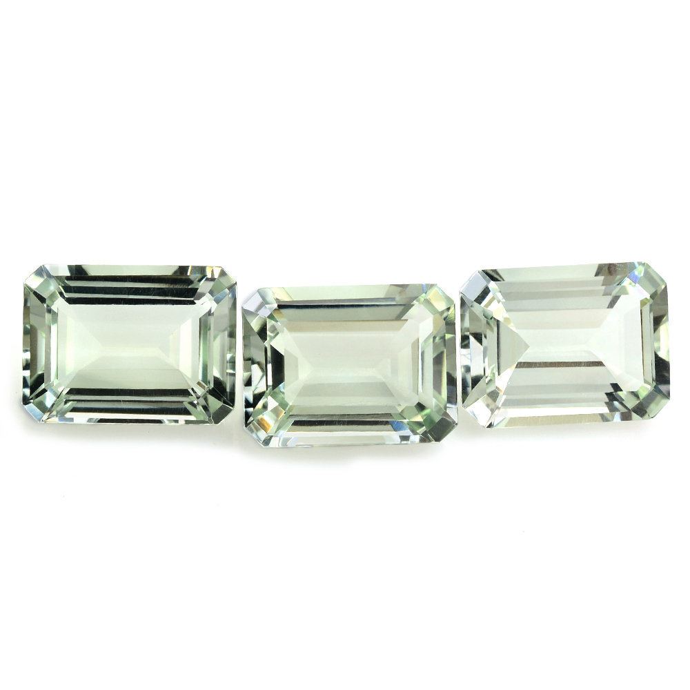 GREEN AMETHYST CUT OCTAGON 16X12MM 9.90 Cts.