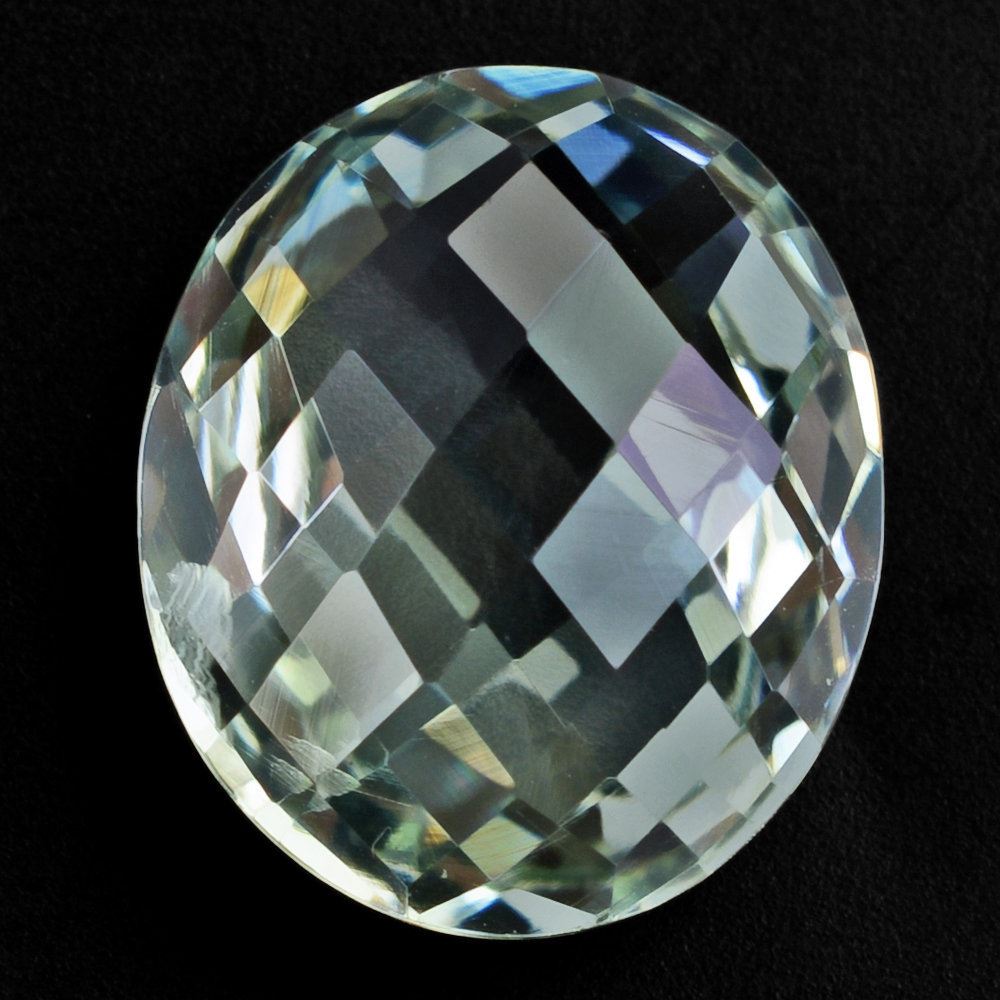 GREEN AMETHYST BRIOLETTE OVAL 14X12MM 7.10 Cts.