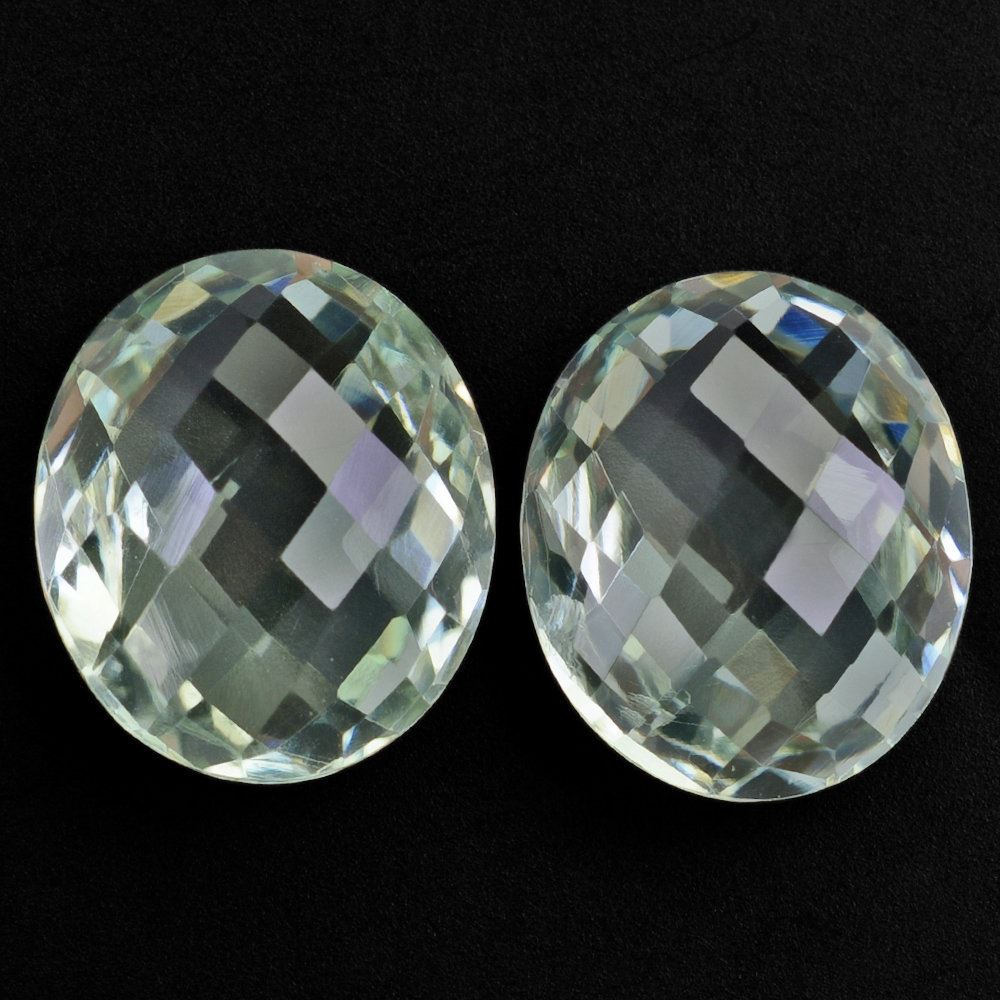 GREEN AMETHYST BRIOLETTE OVAL 14X12MM 7.10 Cts.