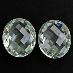 GREEN AMETHYST BRIOLETTE OVAL 14X12MM 7.10 Cts.