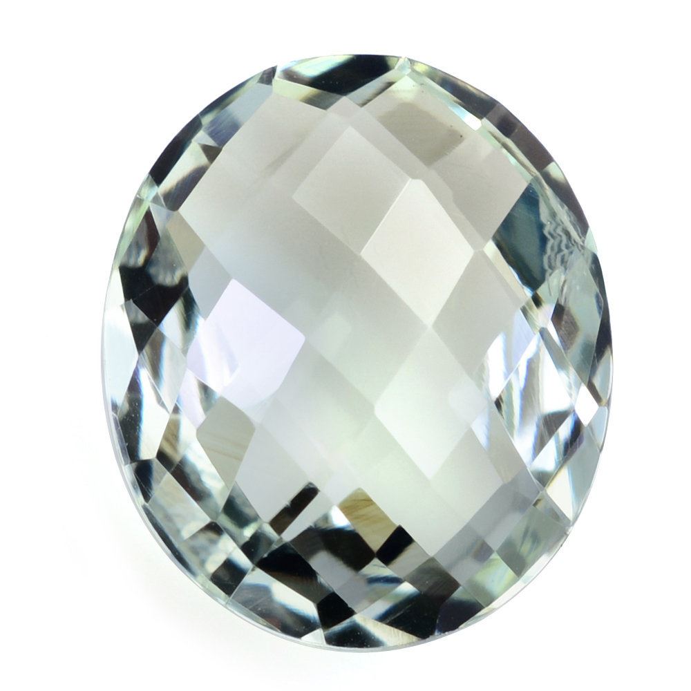 GREEN AMETHYST BRIOLETTE OVAL 14X12MM 7.10 Cts.