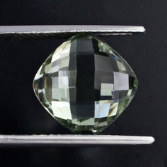 GREEN AMETHYST BRIOLETTE CUSHION 12MM 5.94 Cts.