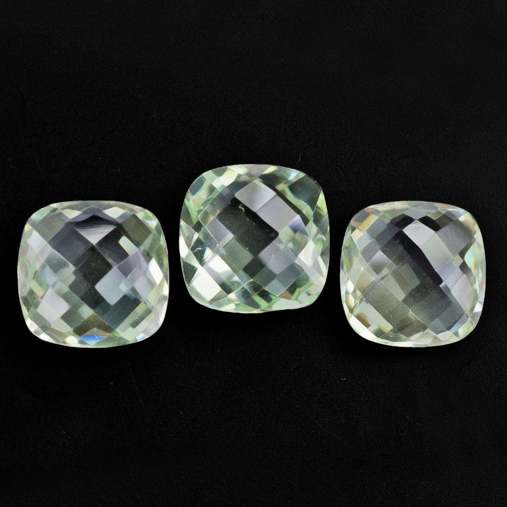 GREEN AMETHYST BRIOLETTE CUSHION 12MM 5.94 Cts.
