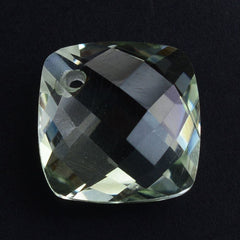 GREEN AMETHYST BRIOLETTE CUSHION (FULL DRILL 1MM) 10MM 3.95 Cts.