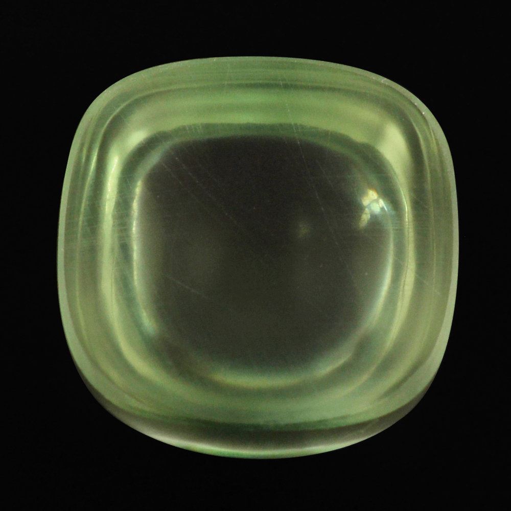 GREEN AMETHYST CUSHION CAB (SUPER) (FROSTED BOTTOM) 13MM 12.33 Cts.