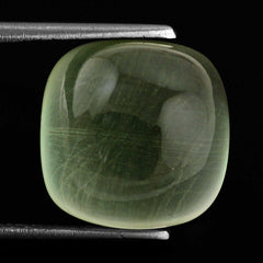 GREEN AMETHYST CUSHION CAB (SUPER) (FROSTED BOTTOM) 13MM 12.33 Cts.