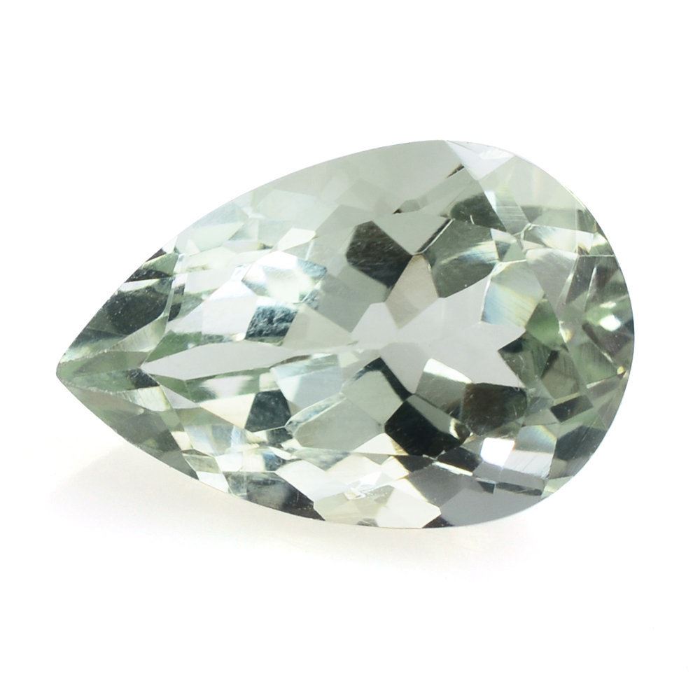 GREEN AMETHYST CUT PEAR 12X8MM 3.00 Cts.