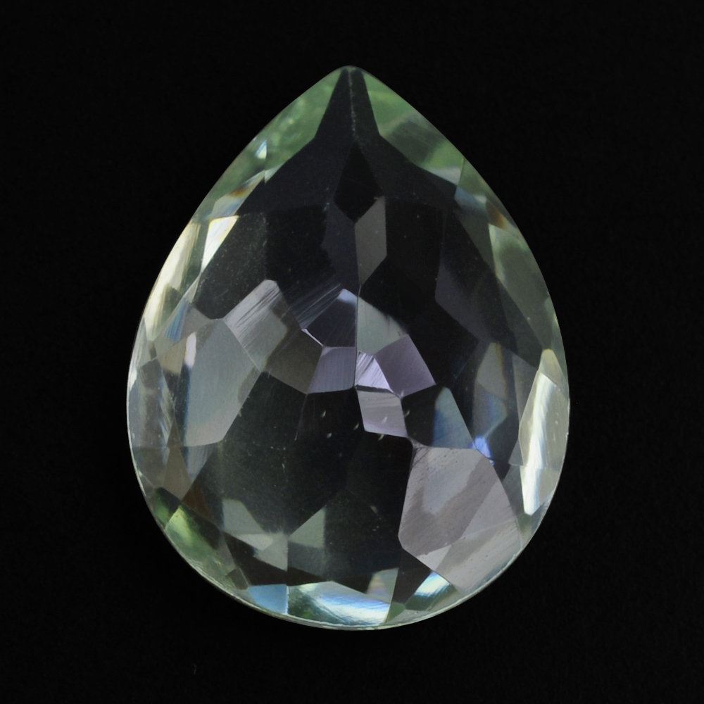 GREEN AMETHYST CUT PEAR 14X11MM 5.11 Cts.