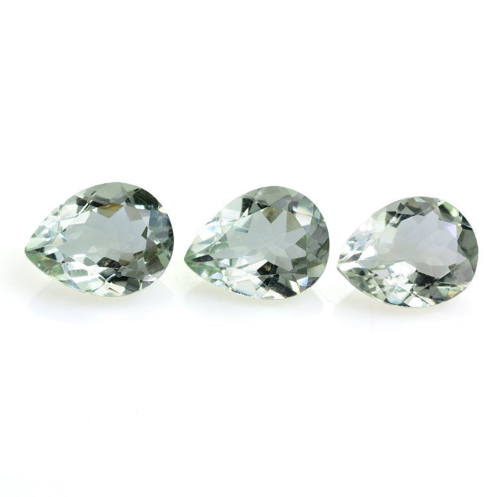 GREEN AMETHYST CUT PEAR 14X11MM 5.11 Cts.