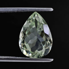 GREEN AMETHYST CUT PEAR 14X10MM 4.52 Cts.
