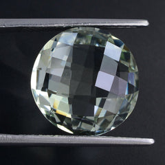 GREEN AMETHYST BRIOLETTE ROUND 15MM 9.50 Cts.