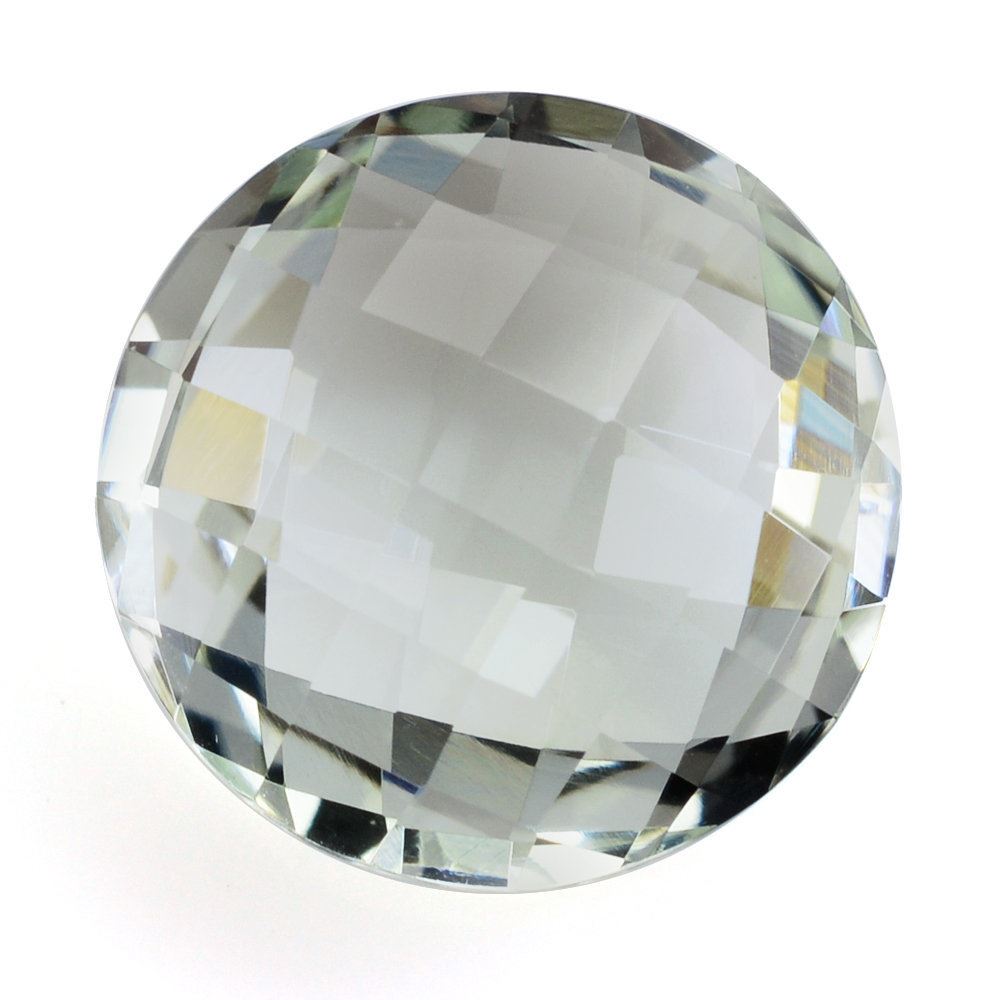 GREEN AMETHYST BRIOLETTE ROUND 15MM 9.50 Cts.