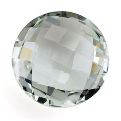 GREEN AMETHYST BRIOLETTE ROUND 15MM 9.50 Cts.