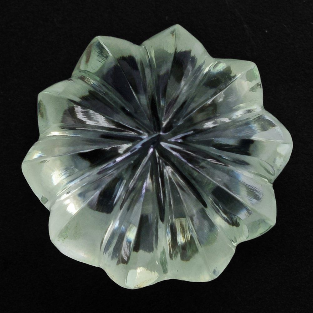 GREEN AMETHYST UMBRELLA ROUND 14MM 9.15 Cts.