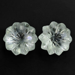 GREEN AMETHYST UMBRELLA ROUND 14MM 9.15 Cts.