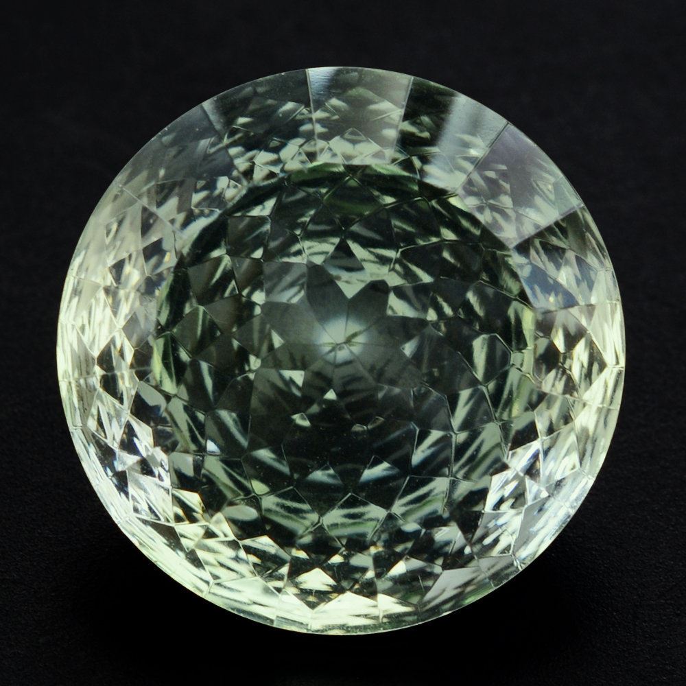GREEN AMETHYST NIRVANA CUT ROUND 14MM 8.37 Cts.