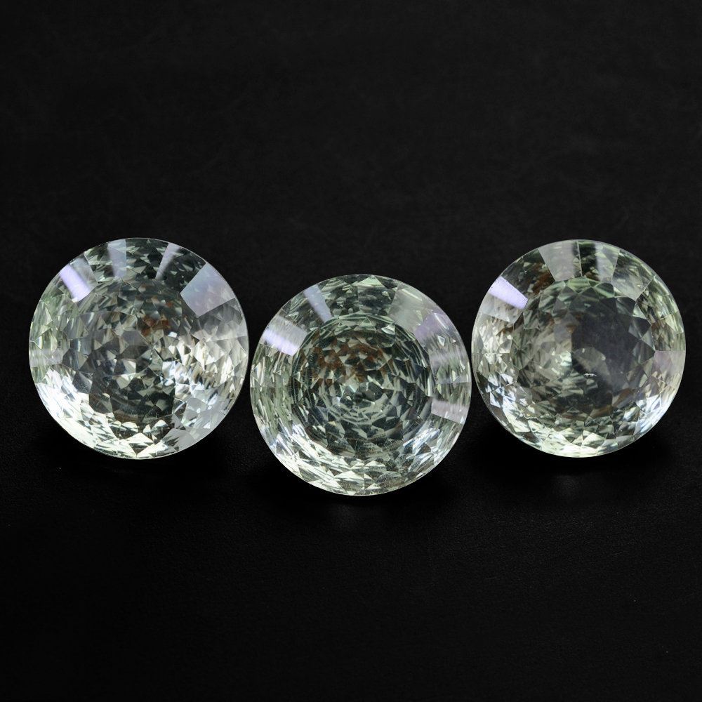 GREEN AMETHYST NIRVANA CUT ROUND 14MM 8.37 Cts.