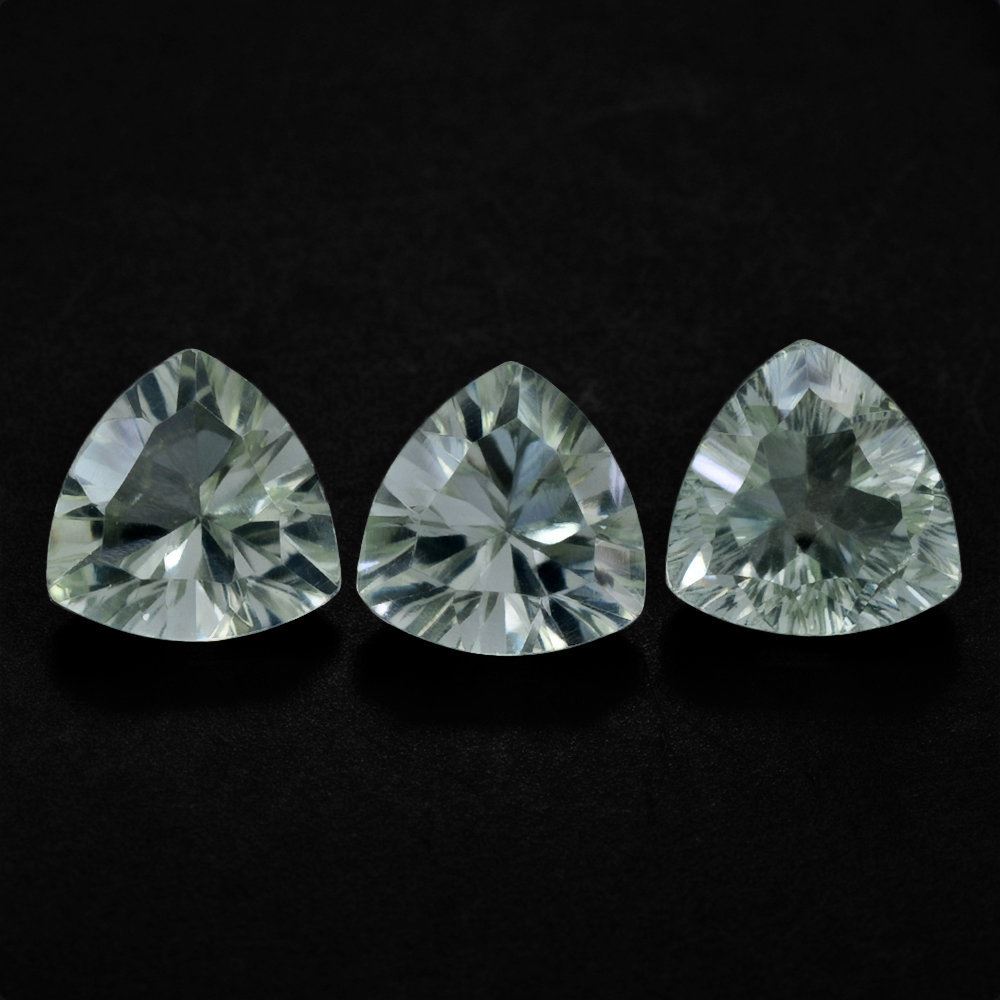 GREEN AMETHYST CONCAVE CUT TRILLION 7MM 1.05 Cts.