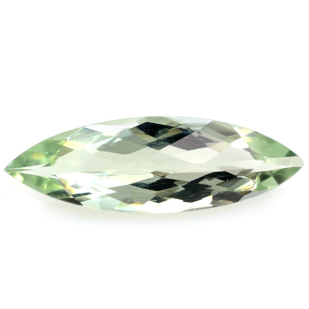 GREEN AMETHYST CHECKER CUT MARQUISE 25X8MM 5.90 Cts.